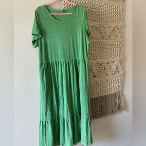 Old Navy Green Tiered Dress XXL
